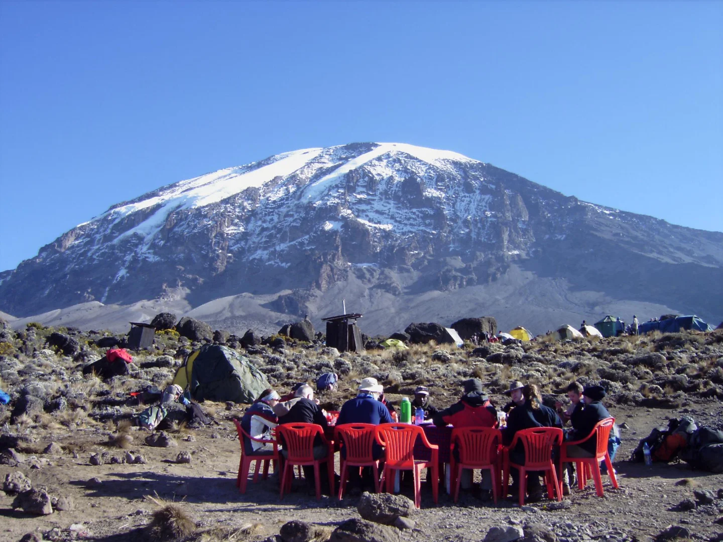 Lunch on Shira Plateau