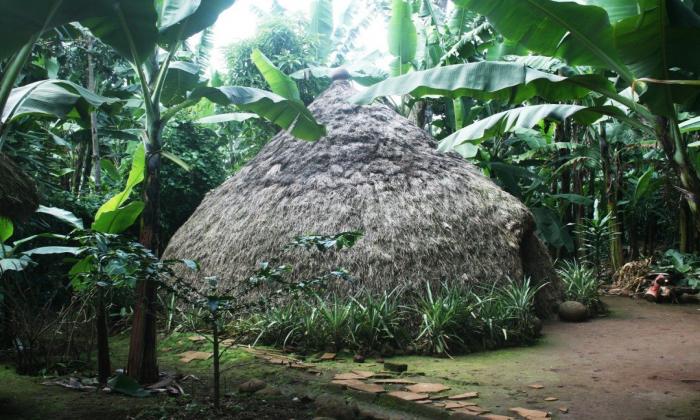 Traditional Chagga houses in Marangu Village