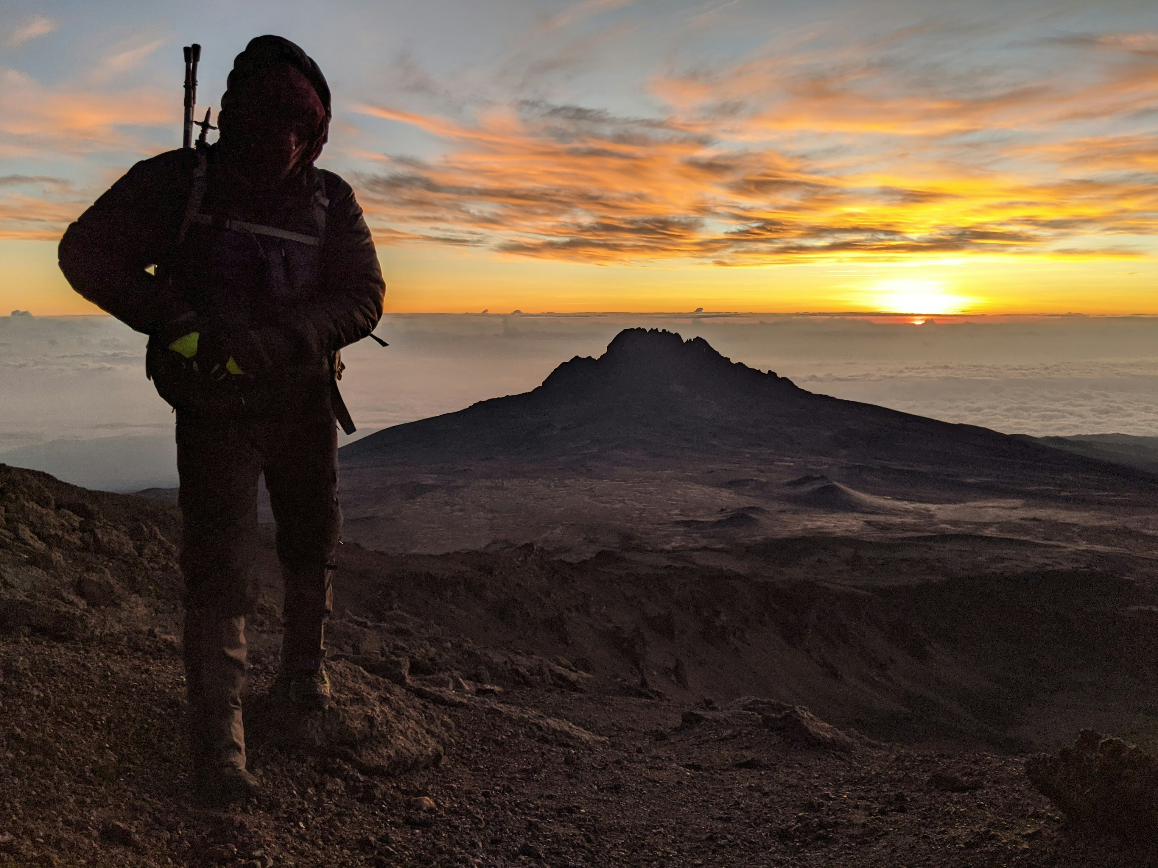 Kilimanjaro summit view at sunrise